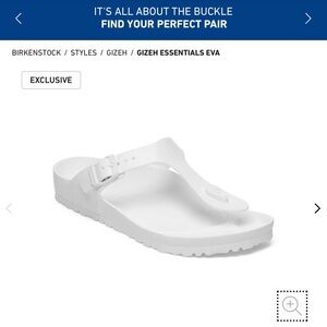 NWT Birkenstock White Gizeh Essentials EVA Sandals Women’s Size 39/8